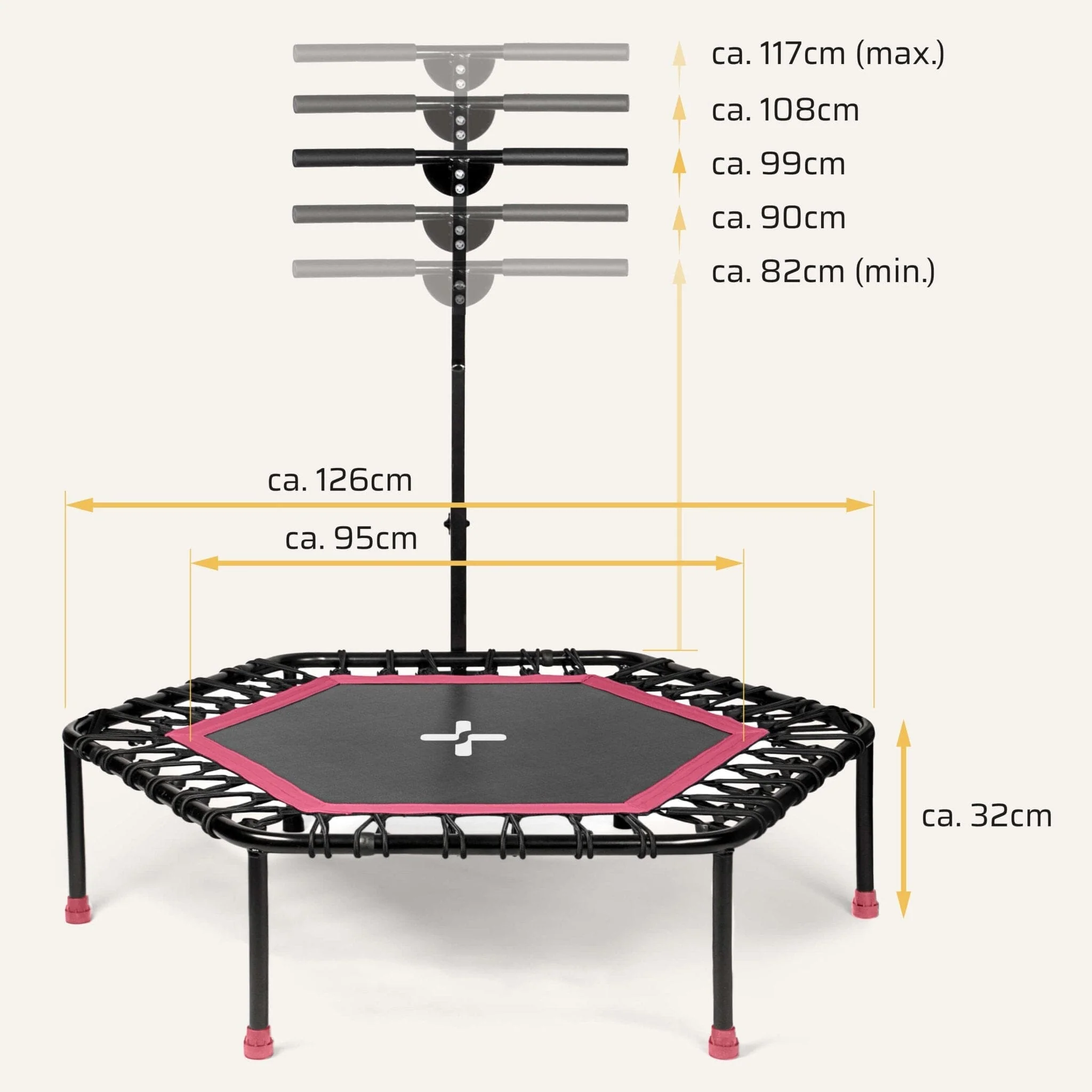Höhenverstellbares Fitness Trampolin - Image 22