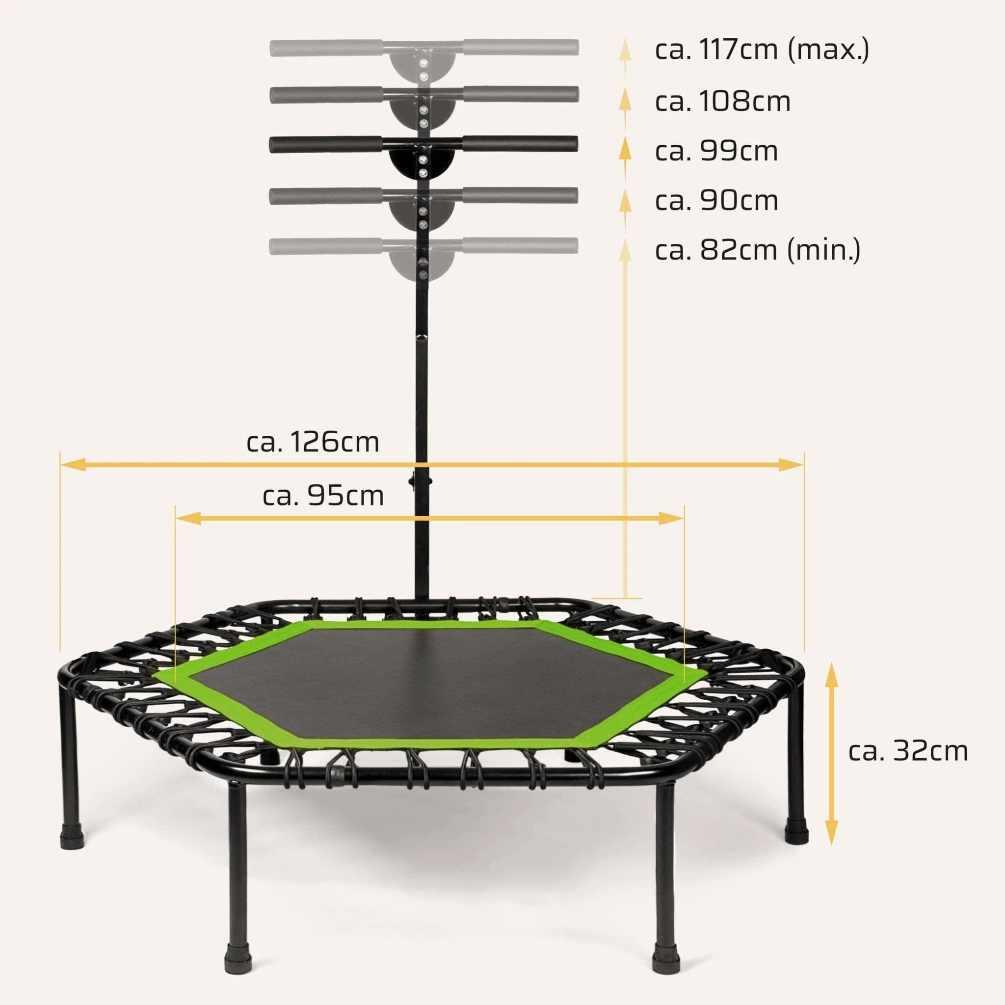 Höhenverstellbares Fitness Trampolin - Image 6