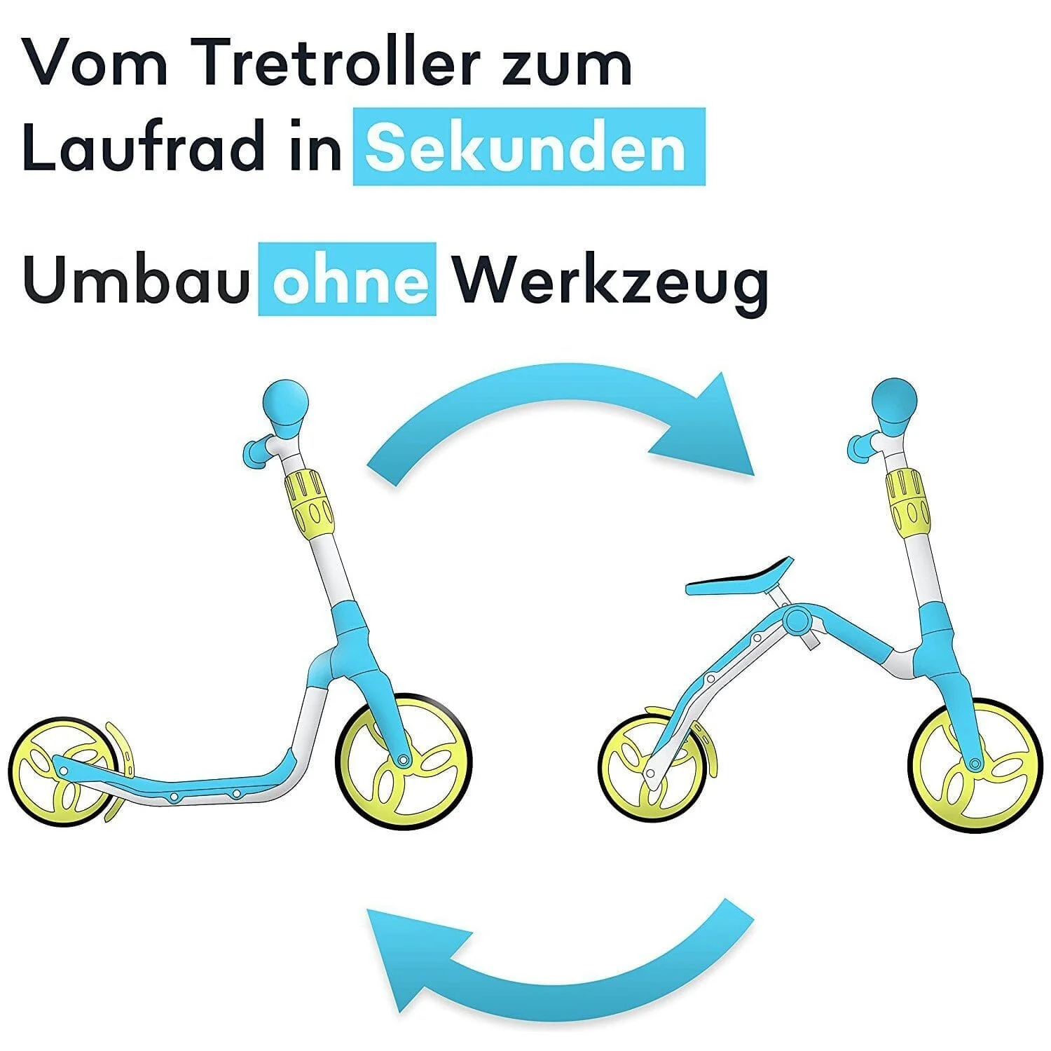 SportPlus 2in1 Kinder Scooter & Laufrad »SP-SC-021-B« - Image 4